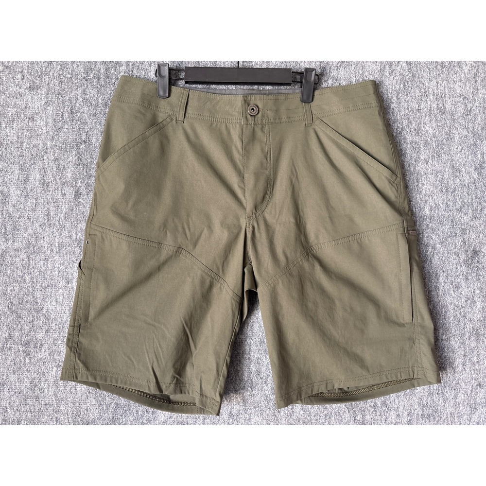 KUHL Renegade Cargo Shorts Mens 36 Dark Moss Green Hiking Outdoor Tactical